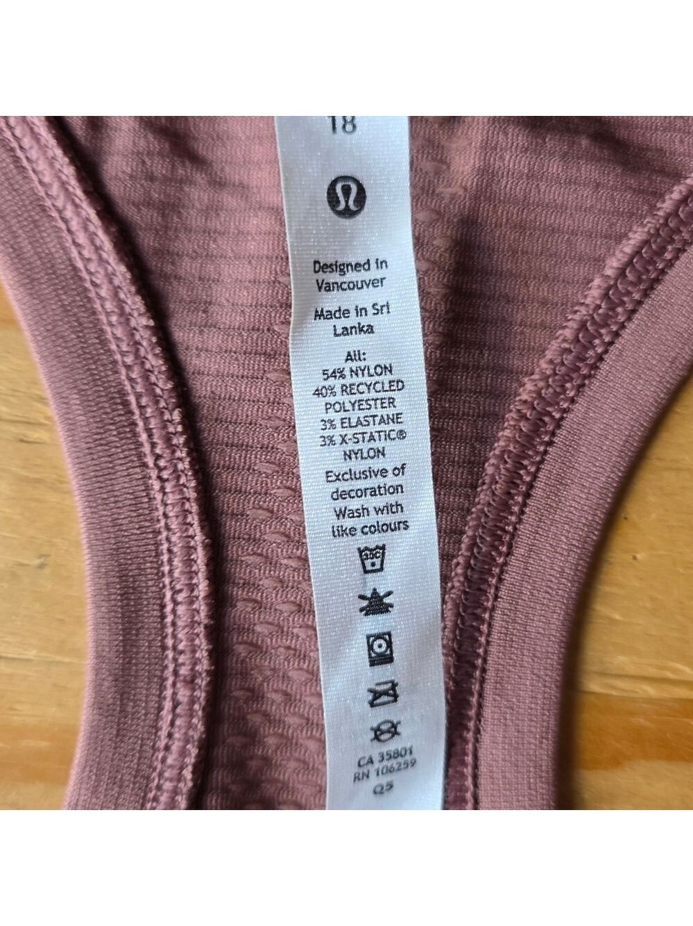 Lululemon Dusty Rose Tank Top Size 18 #TK27 - Picture 7 of 8